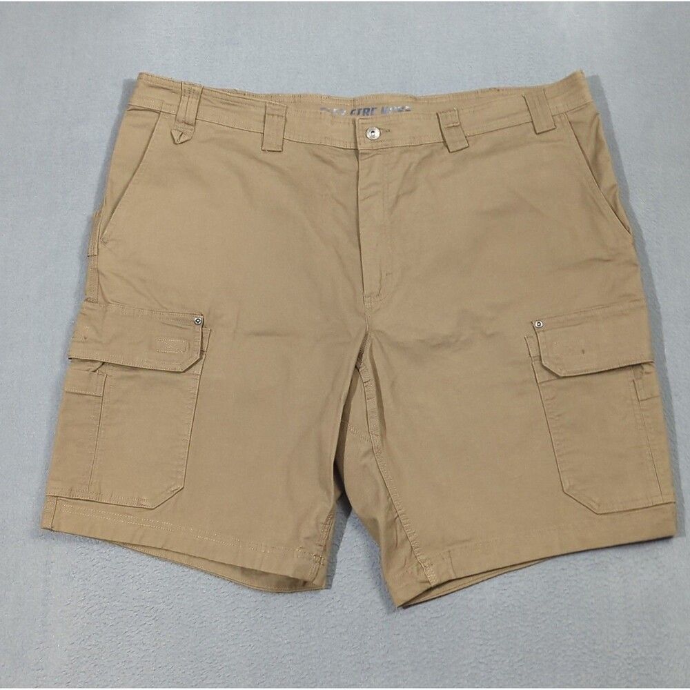 Duluth Shorts Men's 46 Coyote Brown Flex Fire Hose Relaxed Fit 11" Cargo Outdoor